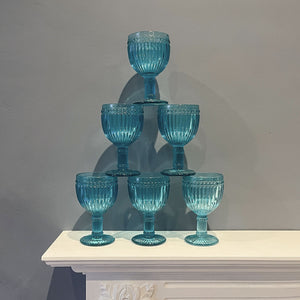 Loire Aqua Blue Wine Glass