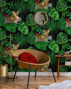 Palm Leopard Wallpaper