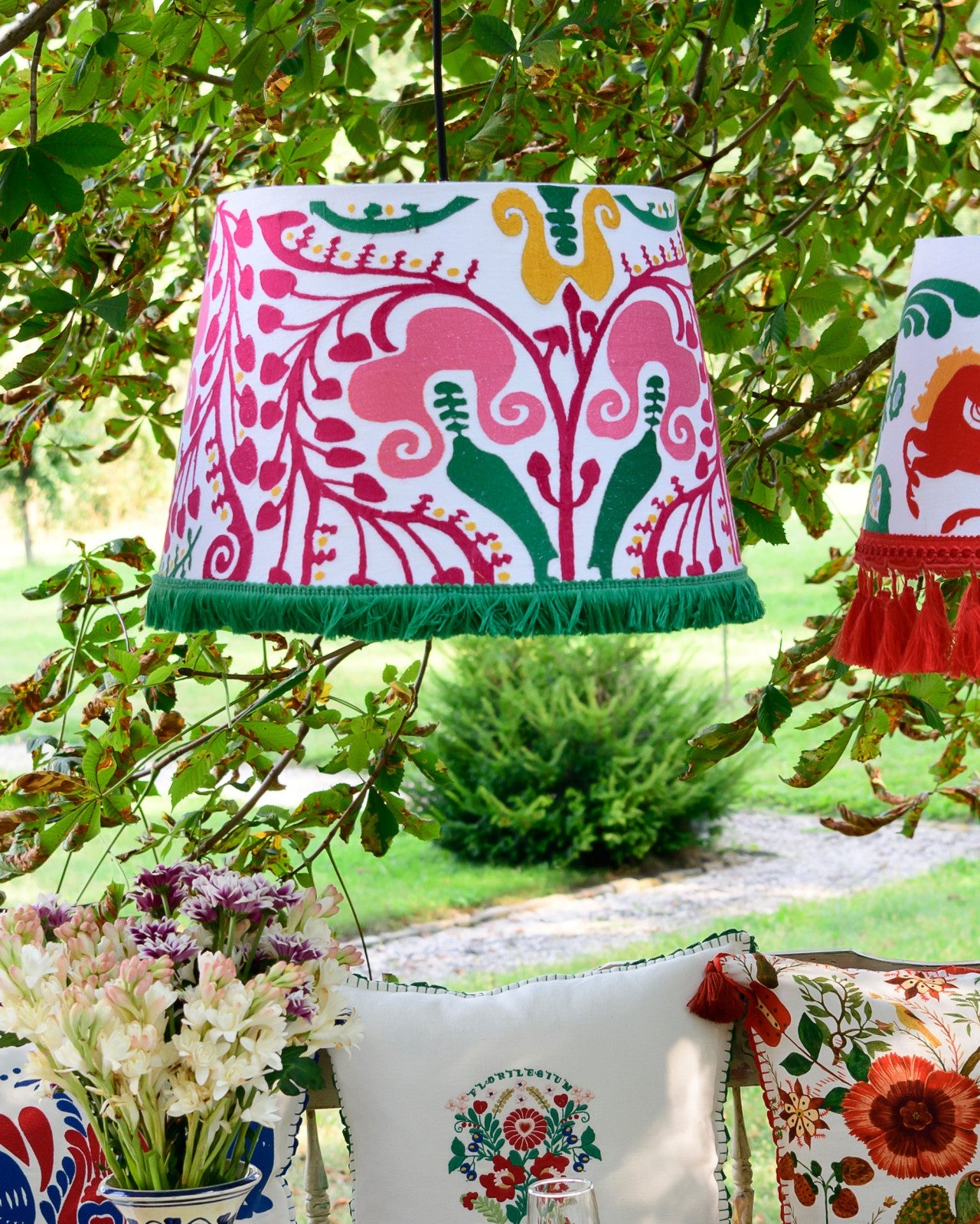 Hungarian Embroidery Pendant Light