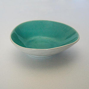 Turquoise Crackle Pasta/Soup Bowl