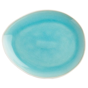 Turquoise Crackle Dessert Plate